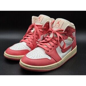 Nike Air Jordan 1 Mid Pink Salt Guava Ice Women's Size 8.5 Shoe - BQ6472-109